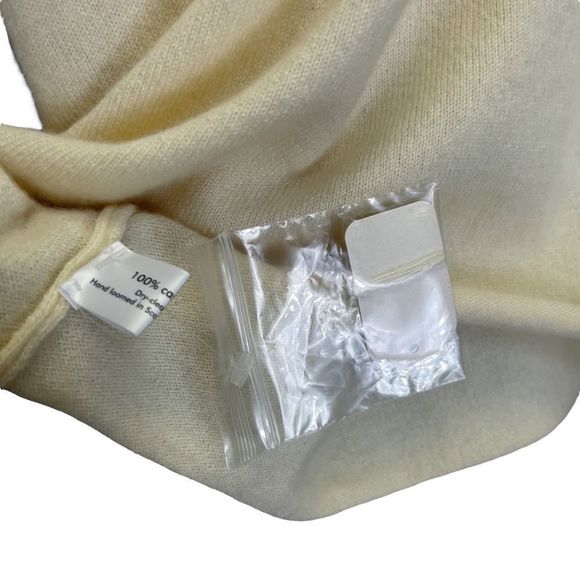 New Eskandar Top 100% Cashmere knit Blouse Cream Ivory Size 1 Large - Picture 7 of 7